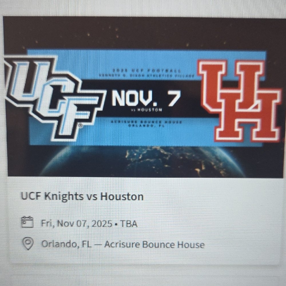 UCF Knights vs Houston Ticket
